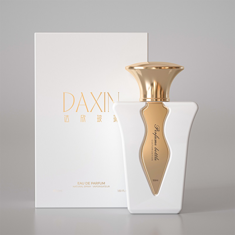 Flacon vaporisateur de parfum vide de 50 ml, design personnalisé Daxin, avec bouchon en zamac