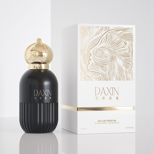 Bottiglia di profumo in vetro a base pesante da 50 ml con cilindro di lusso Parfum Botol