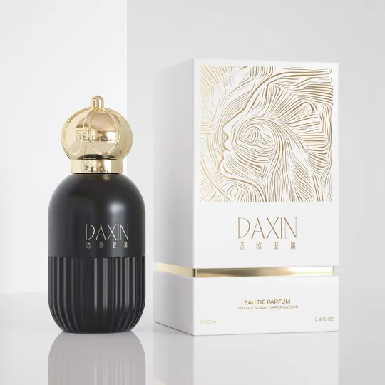 Botella de perfume de cristal de base pesada de lujo de Parfum Botol 50ml del cilindro