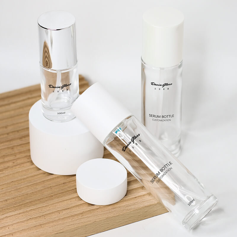 Botol Serum Kaca Mewah 30ml Botol Pompa Serum 100ml Botol Serum Minyak