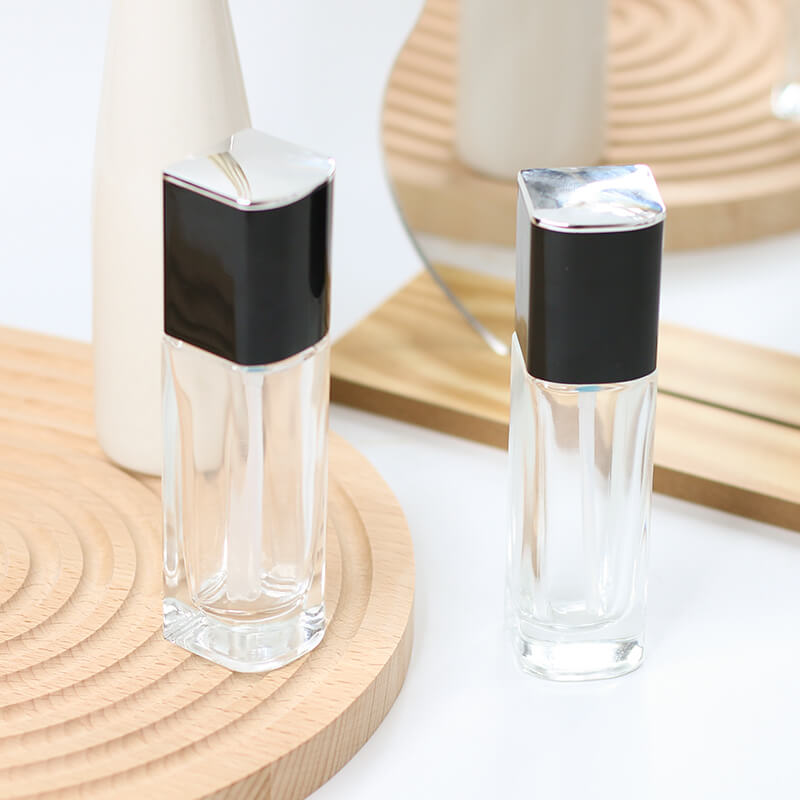 Botol Lotion Serum 30ml Botol Kaca Kosong untuk Alas Bedak Cair dengan Pompa untuk Perjalanan