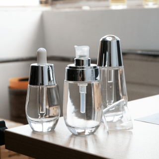 Botol Serum Wajah Kosmetik Kaca Botol Penetes Minyak Esensial Rambut Mewah Kosong Kustom