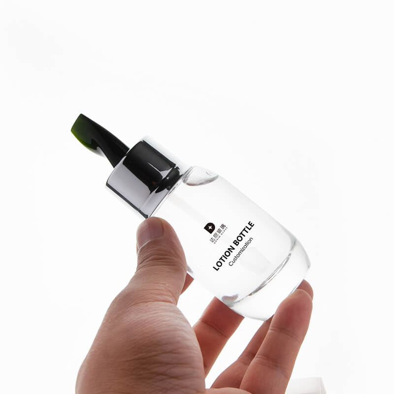 Kemasan Perawatan Kulit 50ml, Kosmetik Wajah, Botol Kaca dengan Stik Spatula