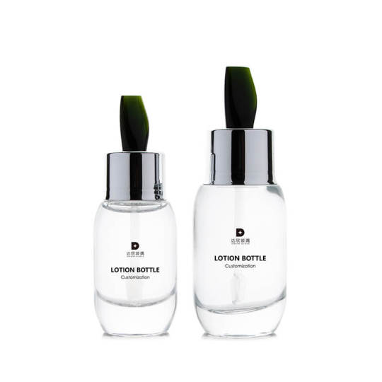 50ml Kemasan Perawatan Kulit Botol Kaca Esensi Kosmetik Wajah dengan Spatula Stick