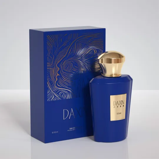 Botella de perfume de cristal vacía masculina de lujo de los cosméticos premium de lujo de encargo 50ml con la caja