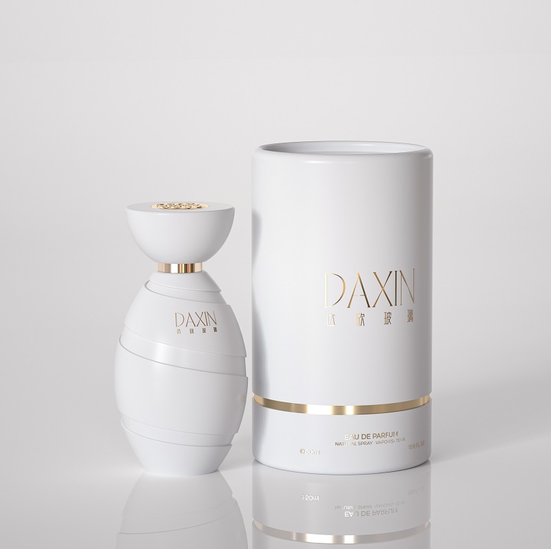 Botol Semprot Parfum Silinder Kaca Kosong 50ml Mewah yang Dapat Diisi Ulang dengan Kemasan Kotak Hadiah