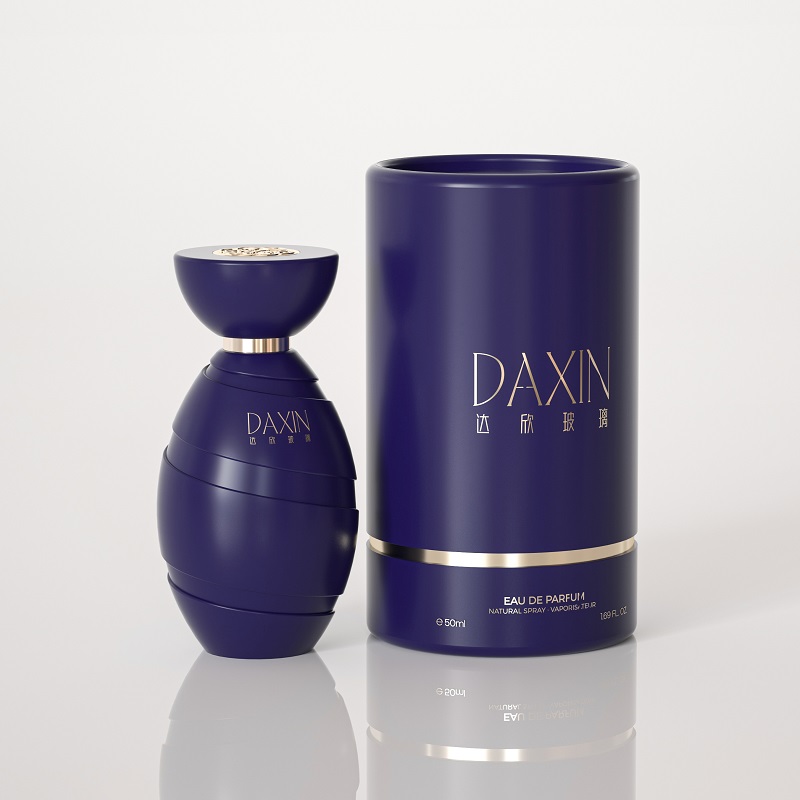 Botol Semprot Parfum Silinder Kaca Kosong 50ml Mewah yang Dapat Diisi Ulang dengan Kemasan Kotak Hadiah