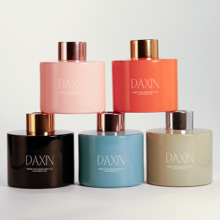 Flacone con diffusore a bastoncini di lusso in vaso di vetro per fragranze per olio domestico 120 ml 130 ml