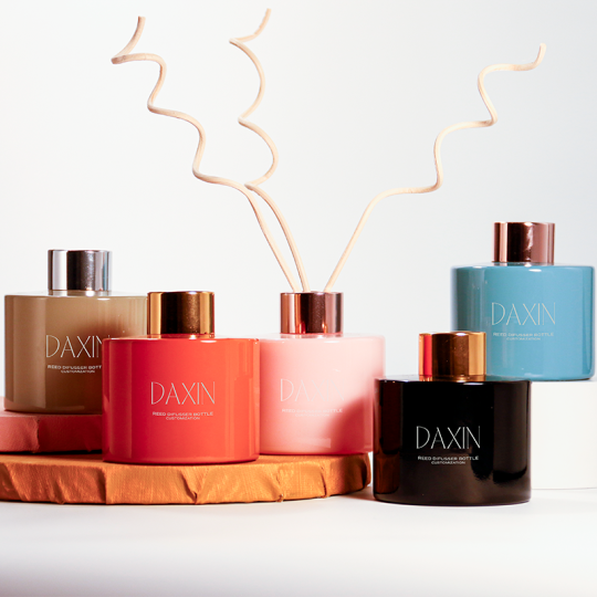 Flacone con diffusore a bastoncini di lusso in vaso di vetro per fragranze per olio domestico 120 ml 130 ml