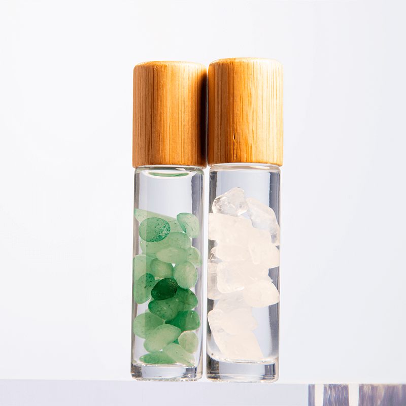 Flacon roll-on de parfum en verre cylindrique de 10 ml