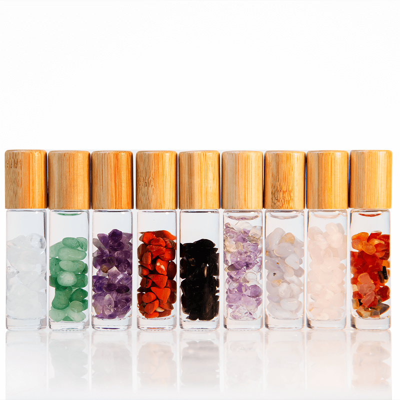 Flacon roll-on de parfum en verre cylindrique de 10 ml