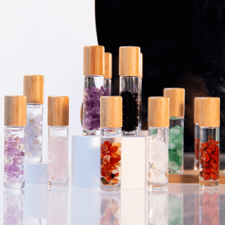 Rouler sur la bouteille d'huile de parfum 10 ml cylindre bouteille à rouleau en verre