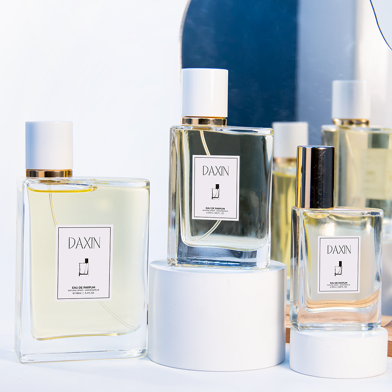 Botol Parfum Kaca Bening 25ml 50ml Botol Kaca Persegi Kosong 100ml