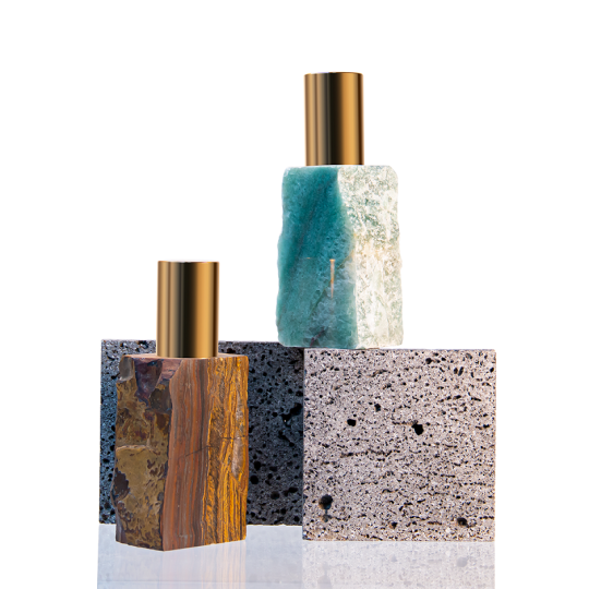 Batu Permata 30ml Botol Parfum Kristal Amber Hijau Tidak Beraturan 40ml