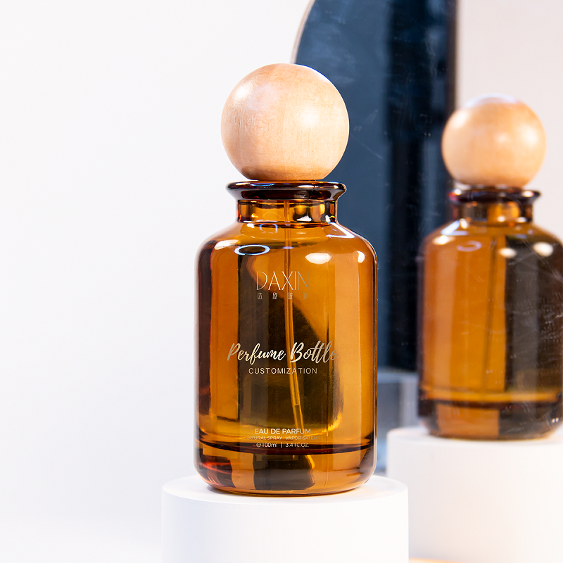 30ml, 50ml, 100ml 유리 향수병, 휴대용 호박색 향수 분무기