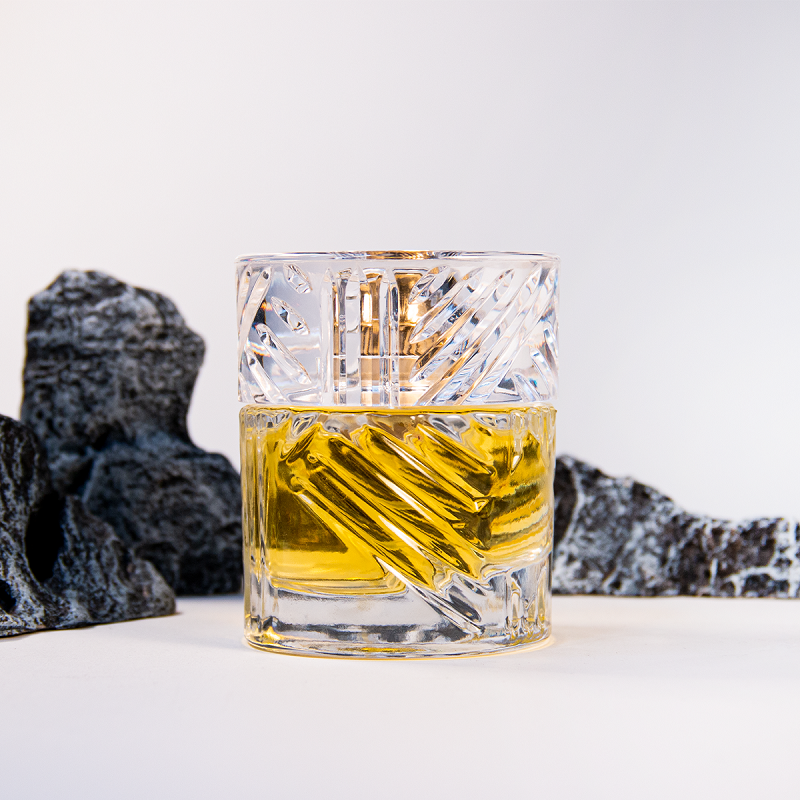 Botol Minyak Wangi Timbul 50 ml Botol Semburan Kaca Bentuk Silinder