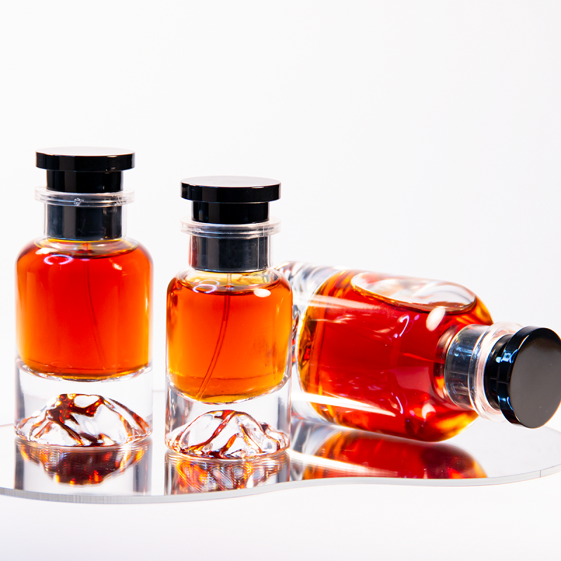 Luxuriöser Parfümflakon, 30 ml, zylindrischer Glasflakon, 50 ml