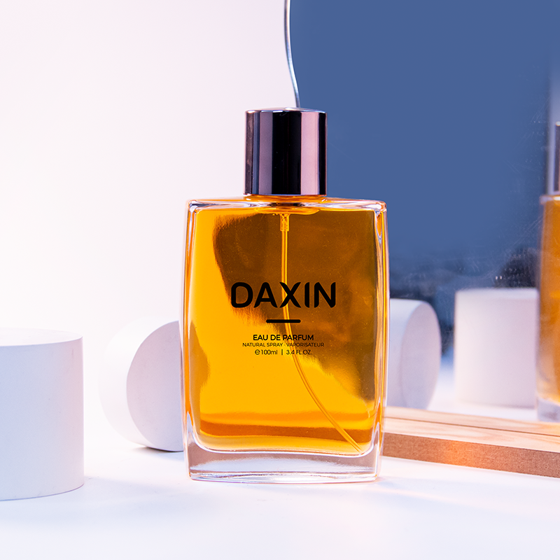 Botella de perfume rectangular cuadrada vacía de 100 ml