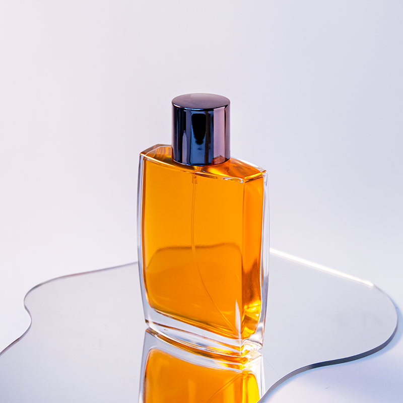 Botella de perfume rectangular cuadrada vacía de 100 ml
