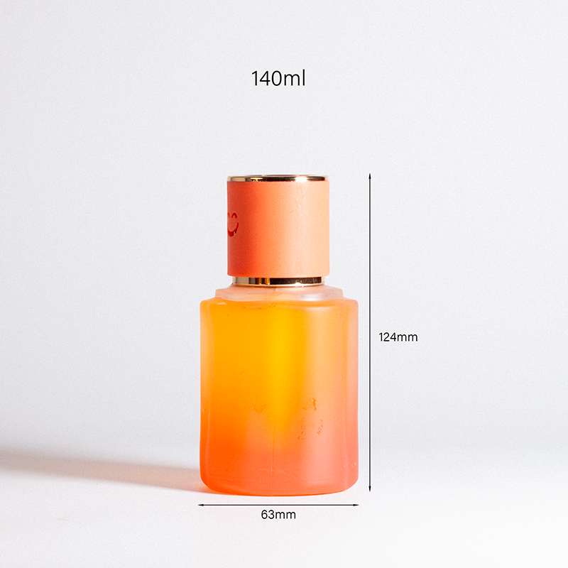 Botol Parfum Kosong Bulat Sederhana Berwarna 140ml Grosir, Botol Diffuser Reed Kaca untuk Pengharum Ruangan