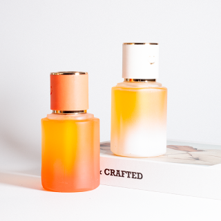 Wholesale Simple Round Colored 140ml Empty Perfume Bottles Glass Reed Diffuser Bottle for Air Freshener