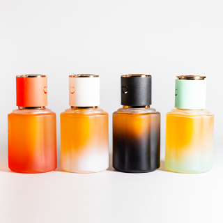 Wholesale Simple Round Colored 140ml Empty Perfume Bottles Glass Reed Diffuser Bottle for Air Freshener