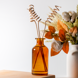 Wholesale Simple Round Colored Glass 180ml 230ml Empty Perfume Reed Diffuser Glass Bottle