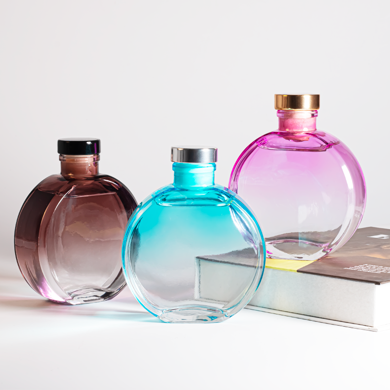 Botol Diffuser Parfum Kaca Bulat Bening Putih Mewah Kosong 150ml