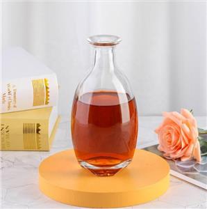 Cute Empty Round 375ml Fruit Wine Glass Liquor Bottle