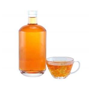 750ml Round Empty Vodka Glass Bottle with Cork