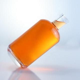 750ml Round Empty Vodka Glass Bottle with Cork