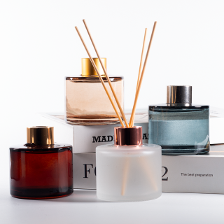 130ml Vintage Elegant Home Living Room Decorative Glass Reed Diffuser Bottle