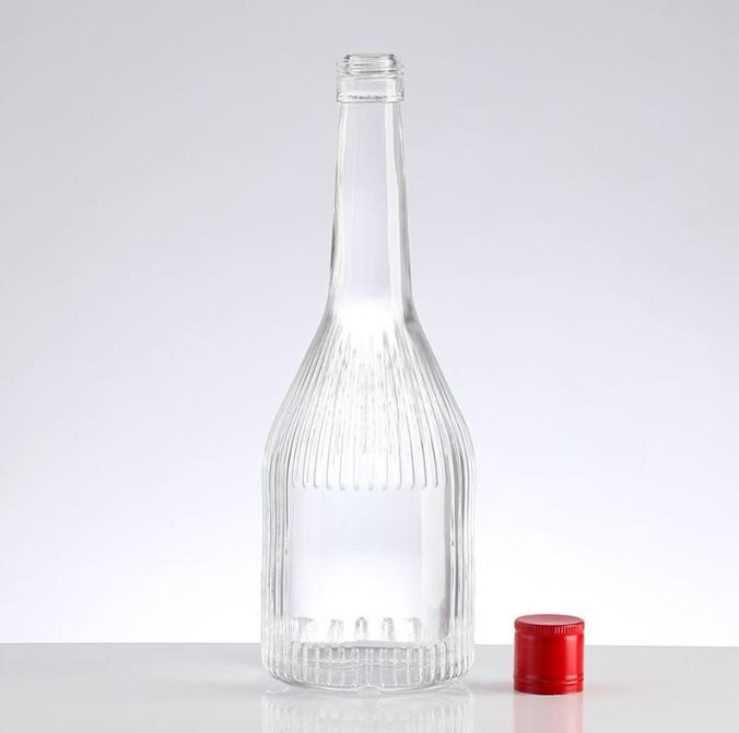 Clear Glass Liquor Bottle