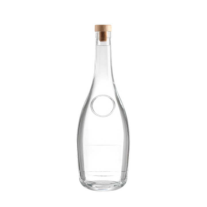 375 ml dicke, hohe, schlanke Weinglasflasche mit Korken