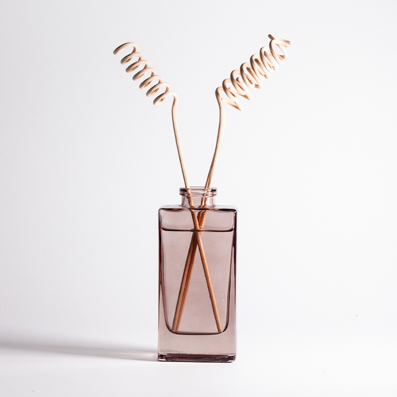 Botol Kaca Persegi Sederhana 140ml Kosong untuk Diffuser Parfum dengan Reed