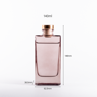 Simple Square Glass 140ml Empty Perfume Reed Diffuser Glass Bottle