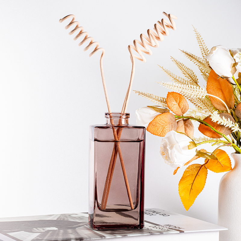 Botol Kaca Persegi Sederhana 140ml Kosong untuk Diffuser Parfum dengan Reed