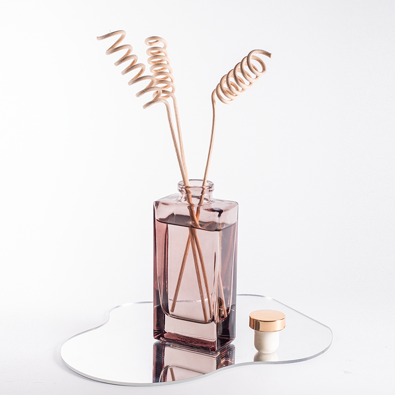 Botol Kaca Persegi Sederhana 140ml Kosong untuk Diffuser Parfum dengan Reed
