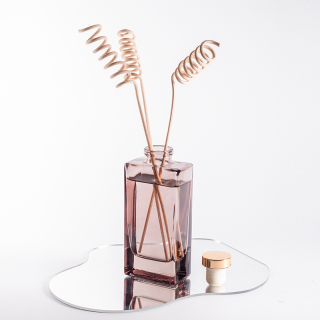 Simple Square Glass 140ml Empty Perfume Reed Diffuser Glass Bottle