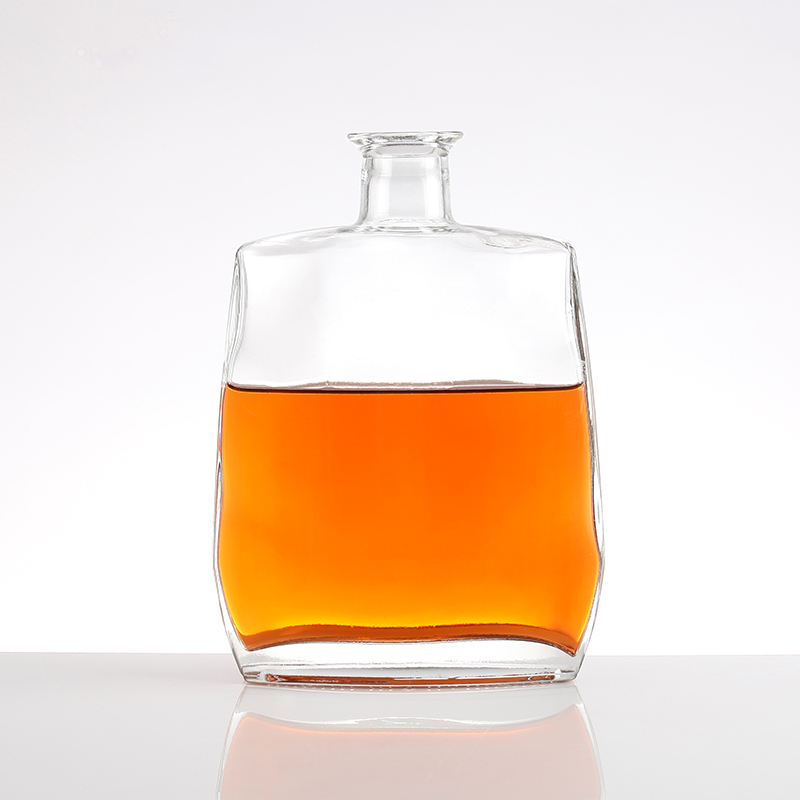 Botol Vodka Kosong Kaca Kapasitas Besar Lebar dengan Gabus Emas 750ml