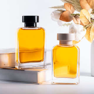 Simple Design 100ml 150ml Diffuser Glass bottle with sliding shoulder