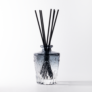 130ml Vintage Embossed Decorative Flower Glass Reed Diffuser Bottle