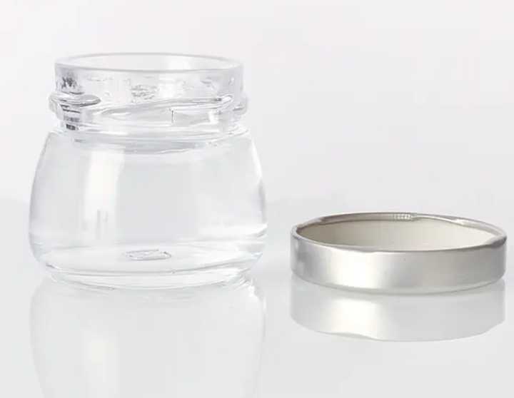 Food Grade Empty Clear Round Glass Jar