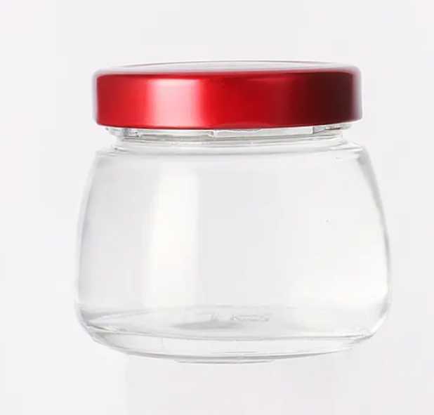 Food Grade Empty Clear Round Glass Jar