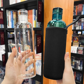 Botella de agua de vidrio de 500 ml para refrigerador, botella de vidrio para jugo, precio de 330 ml, 500 ml y 750 ml