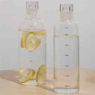 Botella de agua de vidrio de 500 ml para refrigerador, botella de vidrio para jugo, precio de 330 ml, 500 ml y 750 ml