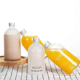 150ml 250ml 350ml 500ml Empty Small Mouth Clear Frosted Boston Round Beverage Juice Glass Bottle