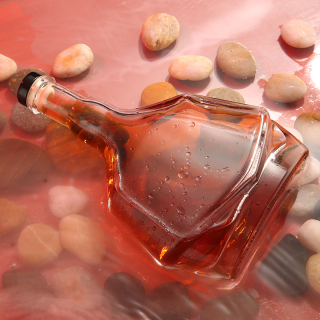 Bouteille en verre transparent à fond épais pour vin et liqueur XO Brandy