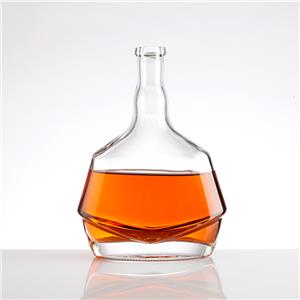 Bouteille en verre transparent à fond épais pour vin et liqueur XO Brandy
