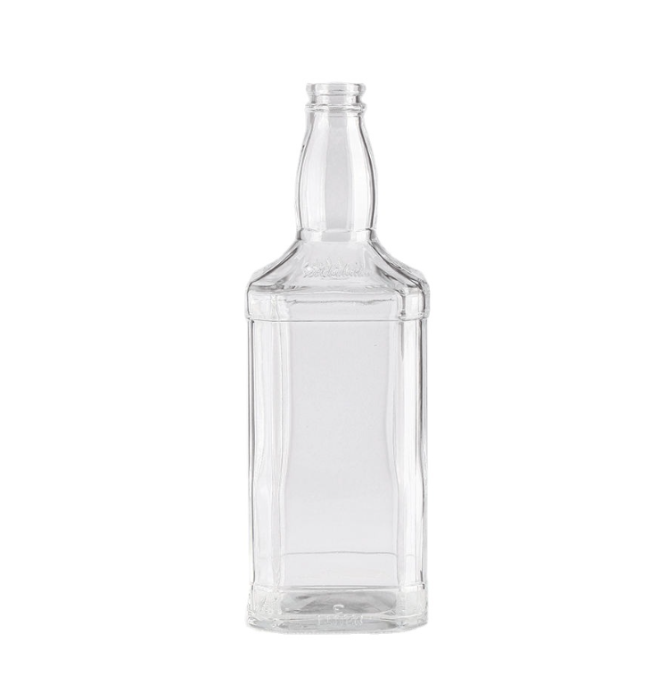Botol Wiski Kaca Persegi Mewah yang Disesuaikan